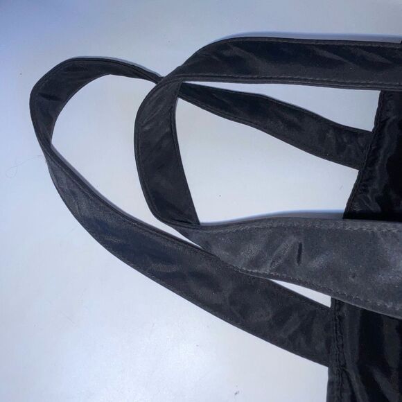 Lauren Ralph Lauren Black Nylon Tote Bag with Monogram - Picture 6 of 8